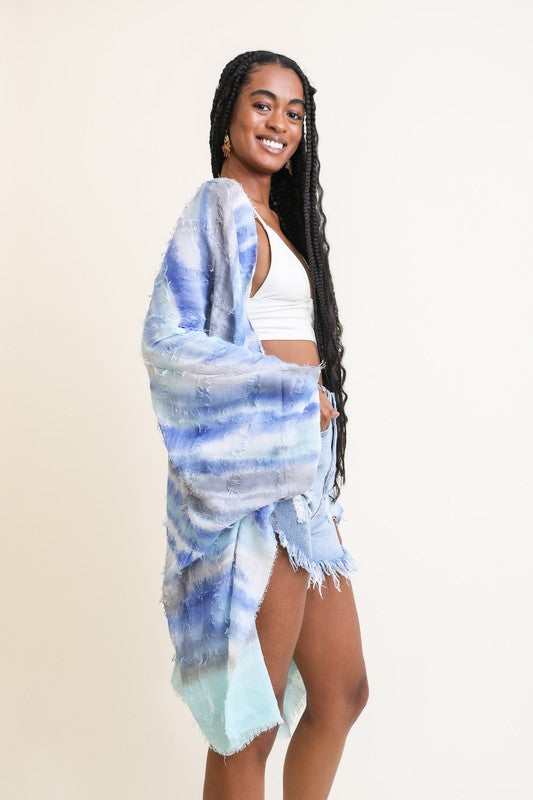 Horizontal Dip Dye Kimono