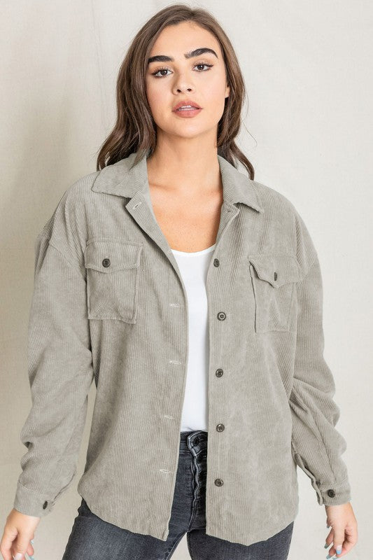 Corduroy boyfriend oversize Jacket