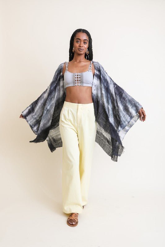 Horizontal Dip Dye Kimono