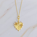 Clip Hanging Initial Heart Necklace