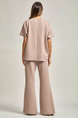 Dear Scarlett - Poncho Top + Bell Bottom Modal Set: Navy / S