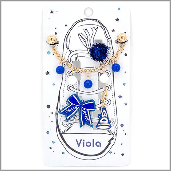 Gameday Shoe Charms Blue and White