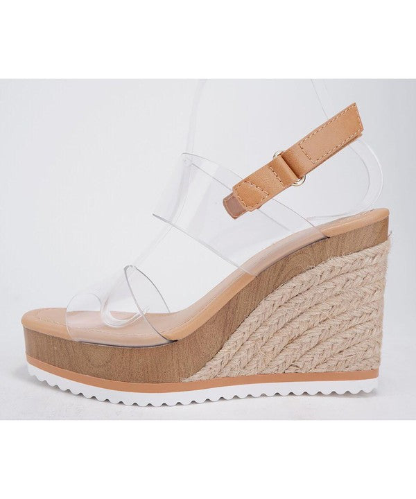 Clear Casual Wedge