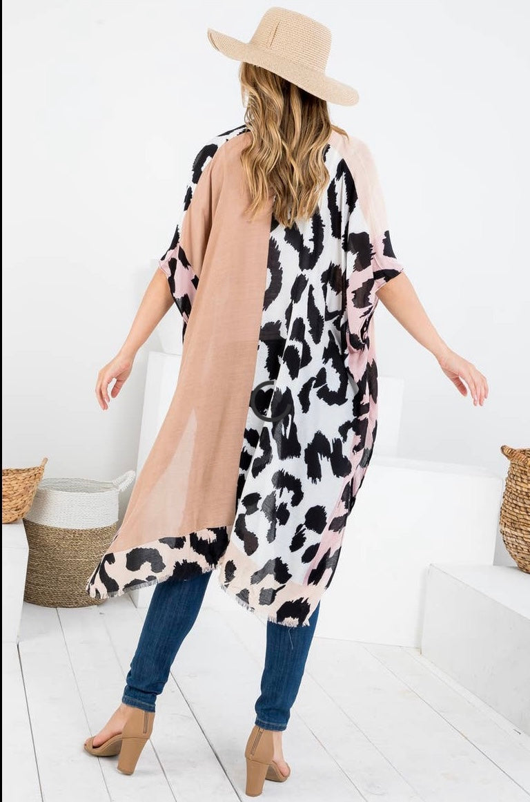 Animal Print Kimono