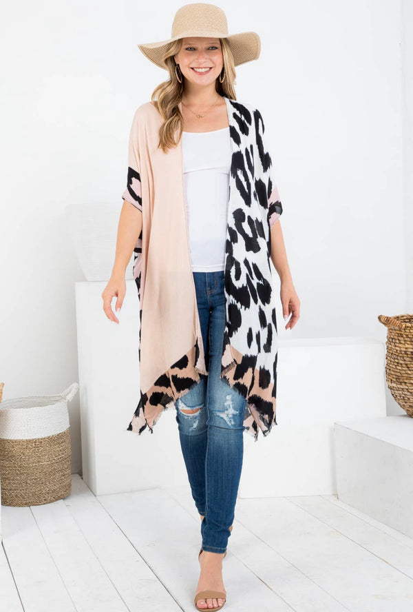 Animal Print Kimono