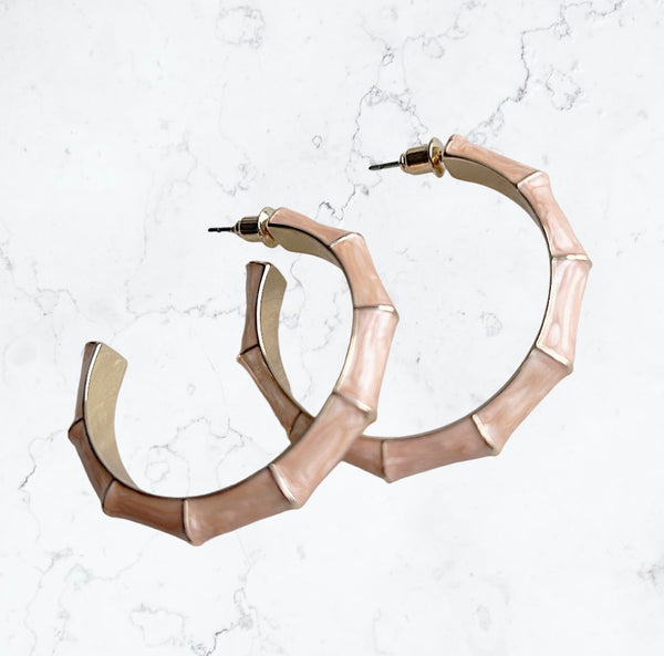 Blush Bamboo Hoops