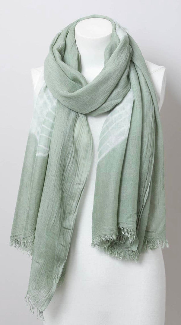 Green Tie Dye Lightweight Scarf